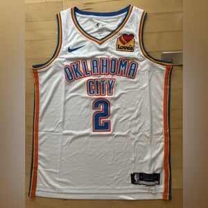 NEW Mens Shai Gilgeous Alexander Jersey #2 Oklahoma City Thunder - Men’s large